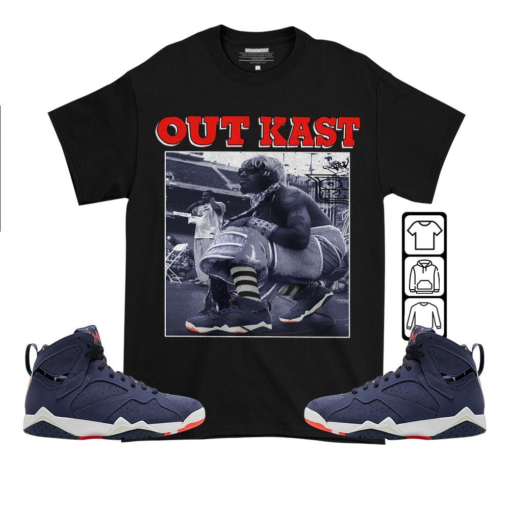 OutKast JD Sneaker Shirt Match 7 Neutral Indigo, Jordan 7 Quai 54 MKO T-Shirt OutKast JD Sneaker Shirt Match 7 Neutral Indigo, Jordan 7 Quai 54 MKO T-Shirt