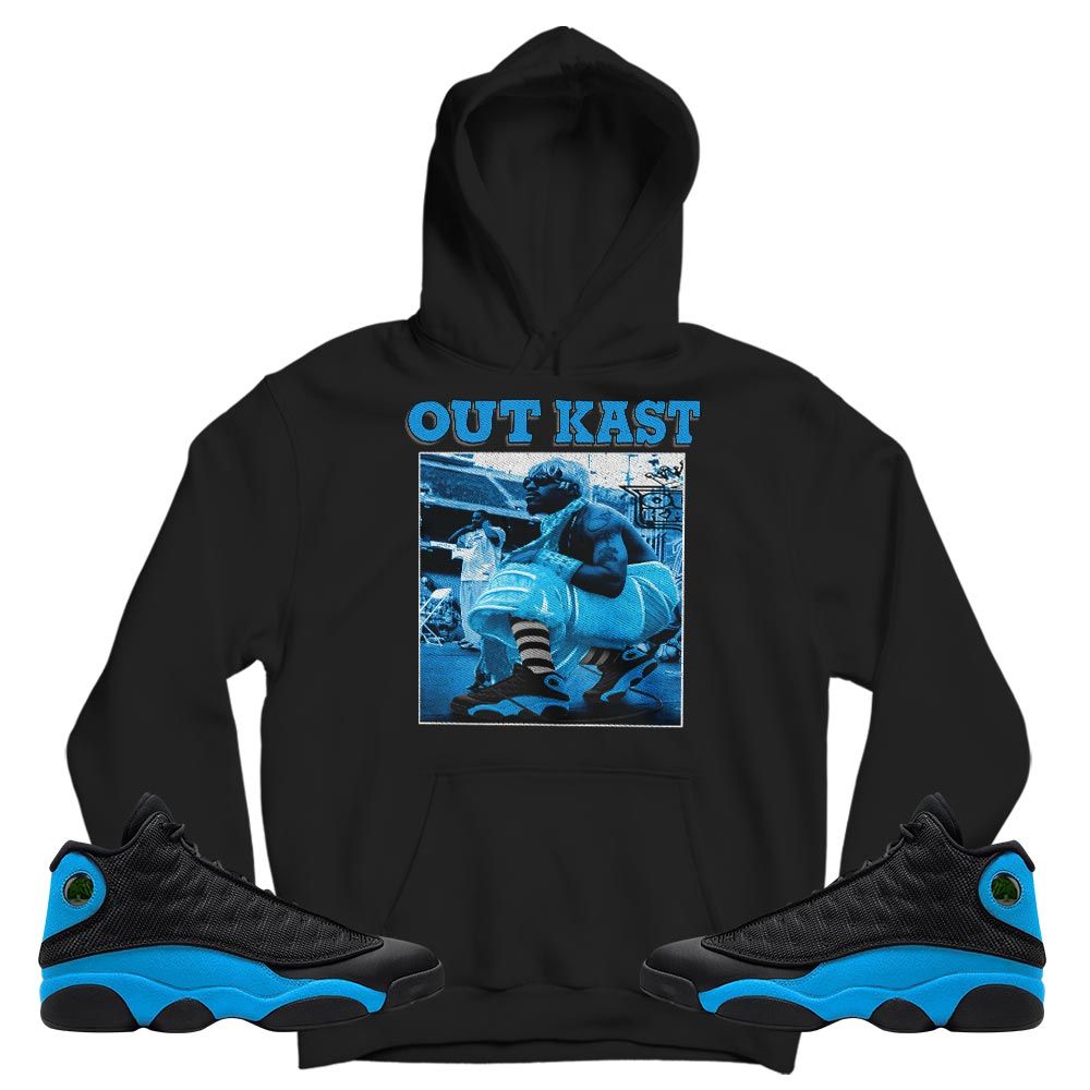 OutKast JD Sneaker Shirt Match Black University Blue 13s, Jordan 13 Black University Blue 2022 MKO T-Shirt