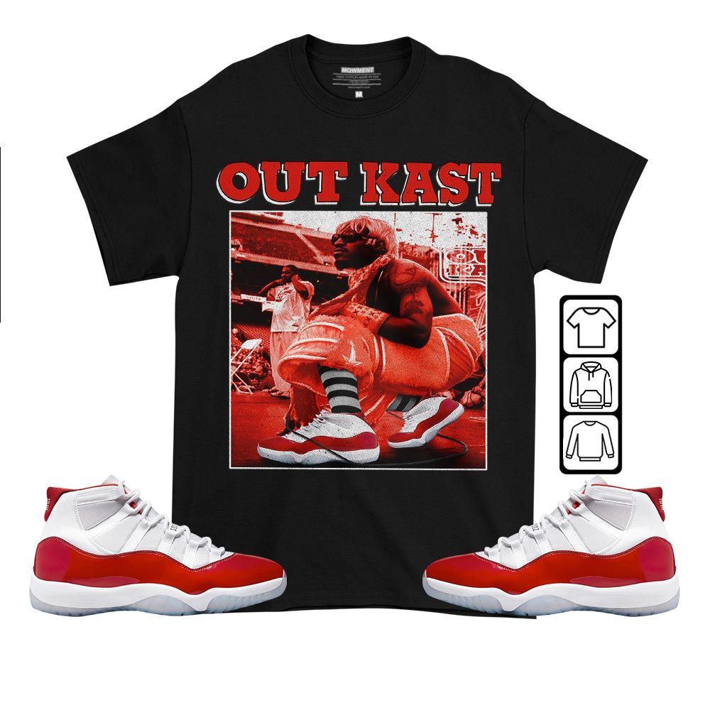 OutKast JD Sneaker Shirt Match Cherry 11s, Jordan 11 Retro Cherry MKO T-Shirt