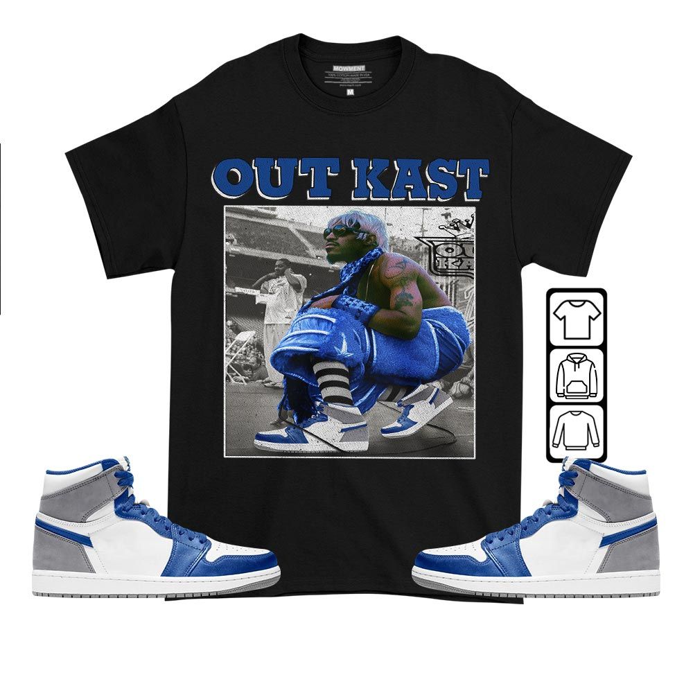 OutKast JD Sneaker Shirt Match True Blue 1s, Jordan 1 High OG True Blue MKO T-Shirt OutKast JD Sneaker Shirt Match True Blue 1s, Jordan 1 High OG True Blue MKO T-Shirt