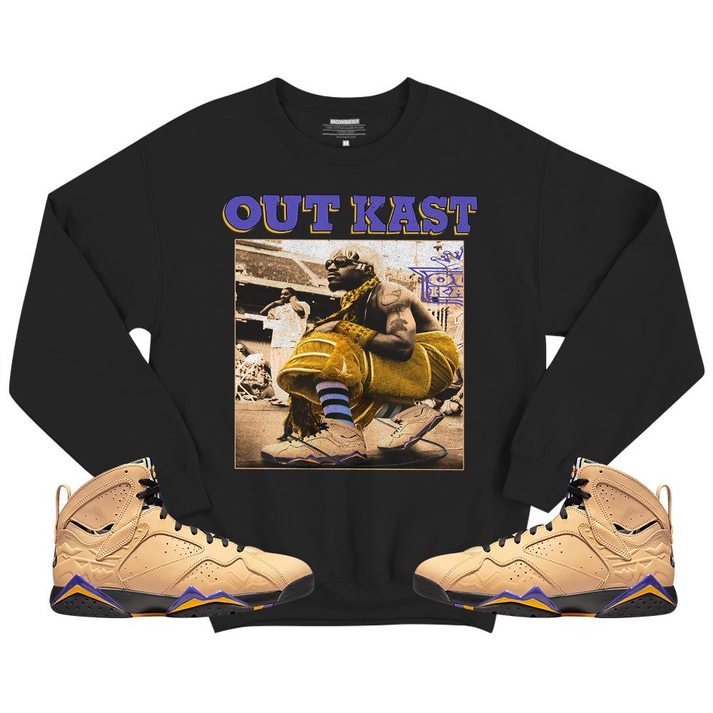 OutKast JD Sneaker Shirt Match Vachetta Tan 7s, Jordan 7 SE Afrobeats MKO T-Shirt OutKast JD Sneaker Shirt Match Vachetta Tan 7s, Jordan 7 SE Afrobeats MKO T-Shirt
