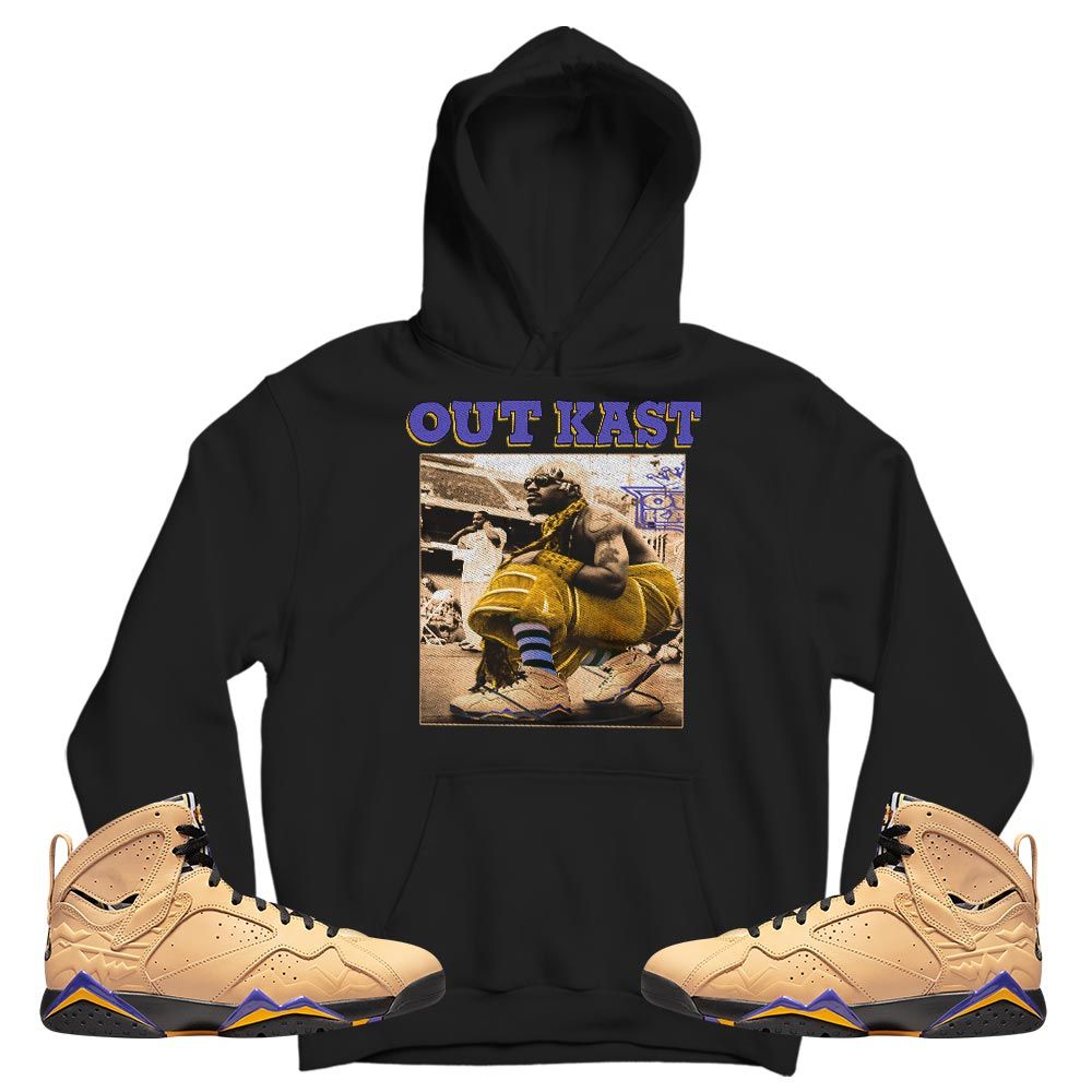 OutKast JD Sneaker Shirt Match Vachetta Tan 7s, Jordan 7 SE Afrobeats MKO T-Shirt