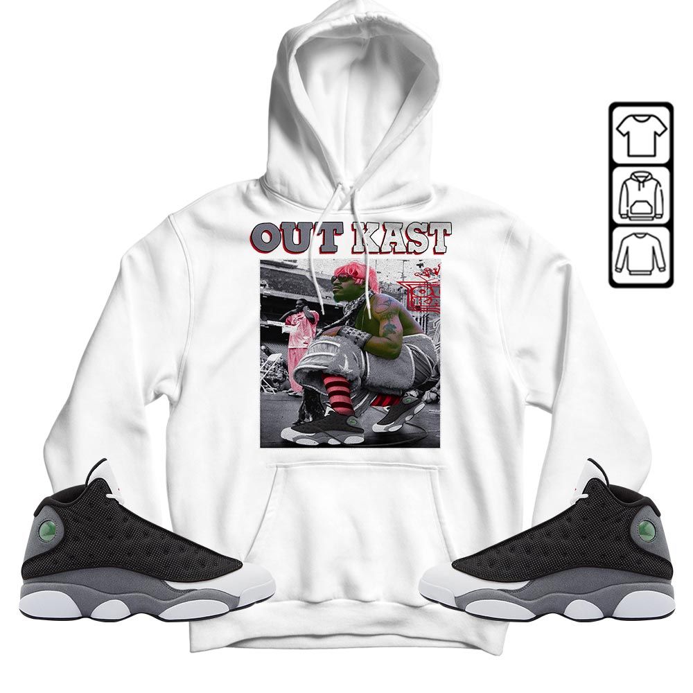 OutKast Shose Sneaker Shirt Match Black Flint 13s, Jordan Retro 13 Black Flint MKO T-Shirt