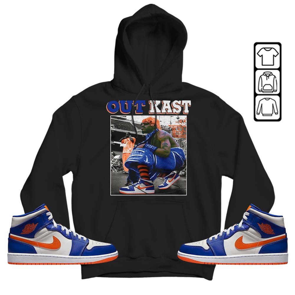 OutKast Shose Sneaker Shirt Match Mid Knicks 1s, Jordan 1 Mid Knicks MKO T-Shirt OutKast Shose Sneaker Shirt Match Mid Knicks 1s, Jordan 1 Mid Knicks MKO T-Shirt