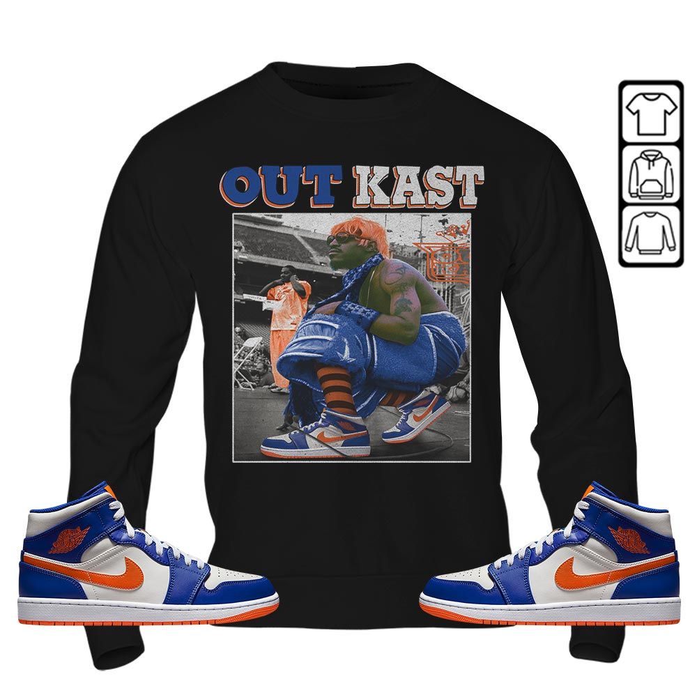 OutKast Shose Sneaker Shirt Match Mid Knicks 1s, Jordan 1 Mid Knicks MKO T-Shirt OutKast Shose Sneaker Shirt Match Mid Knicks 1s, Jordan 1 Mid Knicks MKO T-Shirt