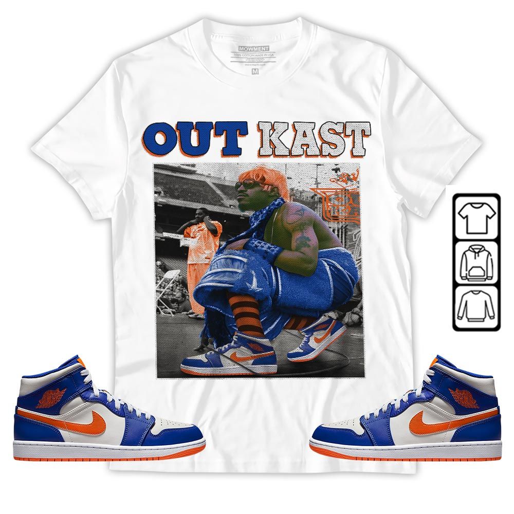 OutKast Shose Sneaker Shirt Match Mid Knicks 1s, Jordan 1 Mid Knicks MKO T-Shirt OutKast Shose Sneaker Shirt Match Mid Knicks 1s, Jordan 1 Mid Knicks MKO T-Shirt