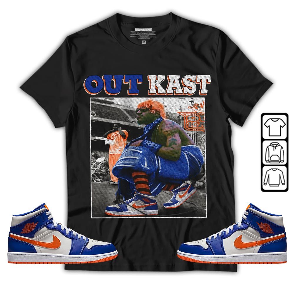 OutKast Shose Sneaker Shirt Match Mid Knicks 1s, Jordan 1 Mid Knicks MKO T-Shirt OutKast Shose Sneaker Shirt Match Mid Knicks 1s, Jordan 1 Mid Knicks MKO T-Shirt