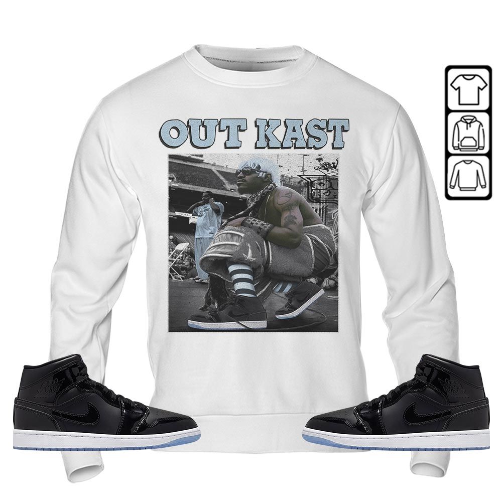 OutKast Shose Sneaker Shirt Match Space Jam 1s, Jordan 1 Mid Space Jam MKO Sweatshirt OutKast Shose Sneaker Shirt Match Space Jam 1s, Jordan 1 Mid Space Jam MKO Sweatshirt
