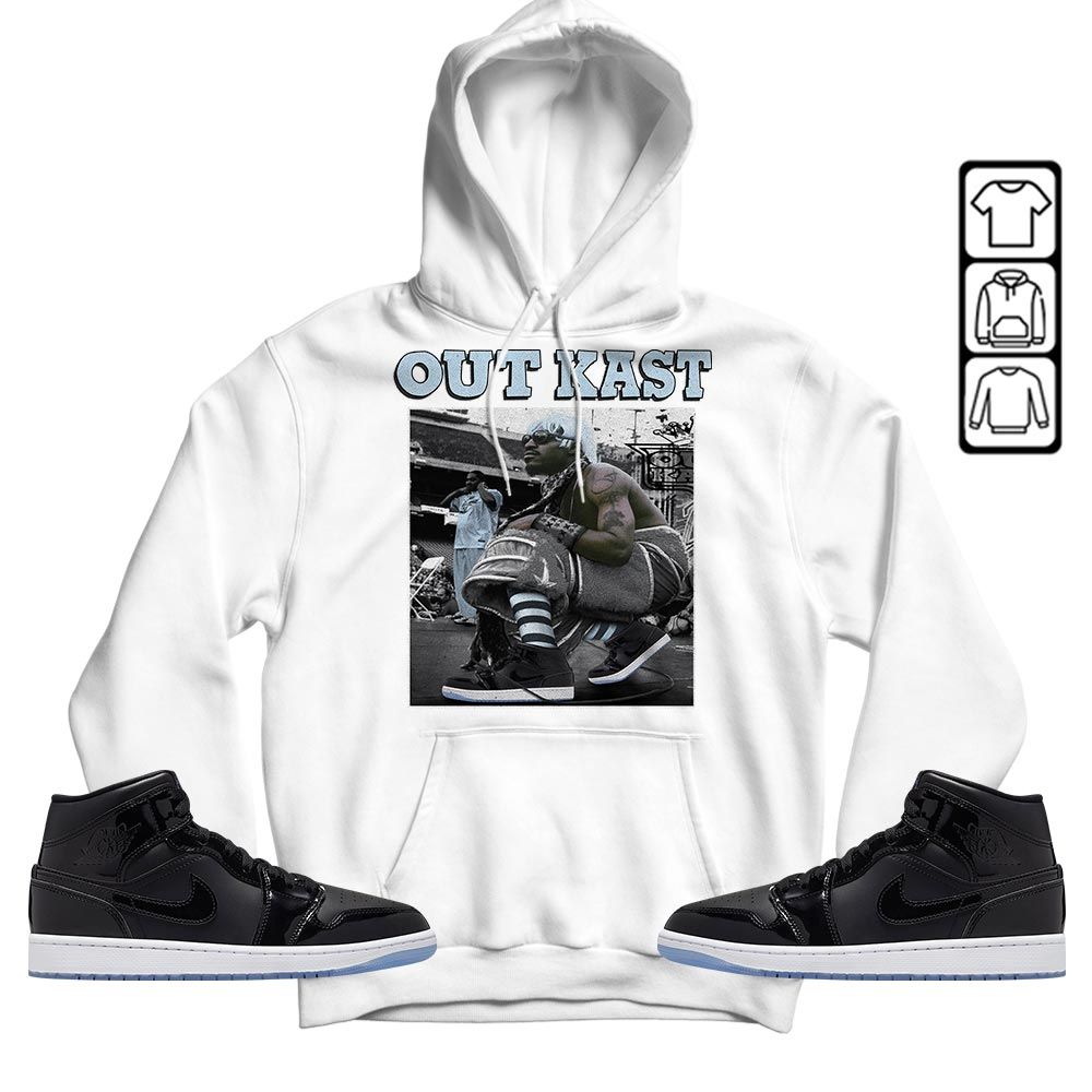 OutKast Shose Sneaker Shirt Match Space Jam 1s, Jordan 1 Mid Space Jam MKO T-Shirt