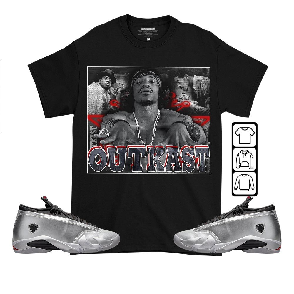 OutKast Sneaker Shirt Match 14 Low Metallic Silver, Jordan 14 Metallic Silver MKO T-Shirt