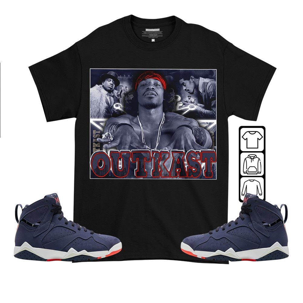 OutKast Sneaker Shirt Match 7 Neutral Indigo, Jordan 7 Quai 54 MKO T-Shirt OutKast Sneaker Shirt Match 7 Neutral Indigo, Jordan 7 Quai 54 MKO T-Shirt