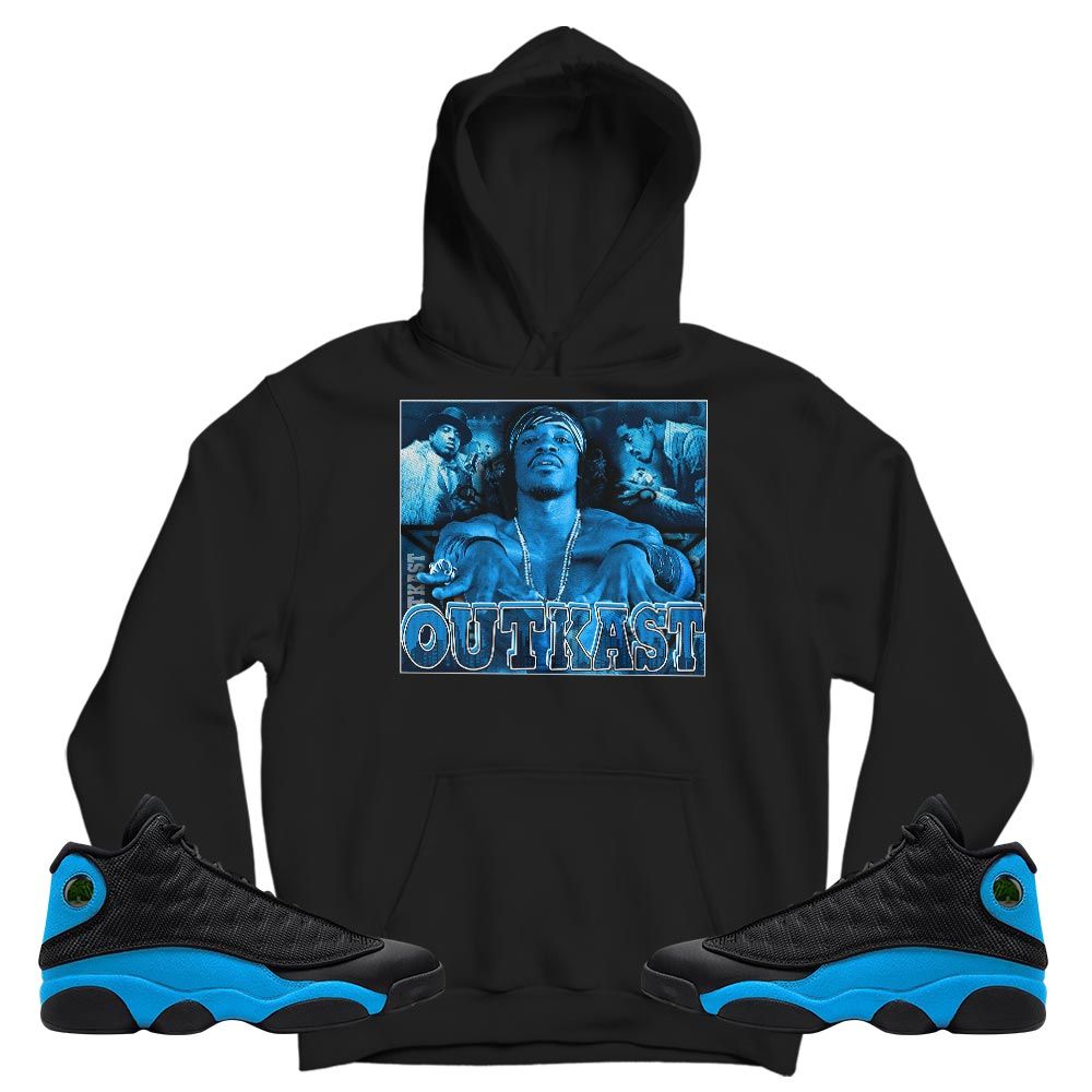 OutKast Sneaker Shirt Match Black University Blue 13s, Jordan 13 Black University Blue 2022 MKO T-Shirt