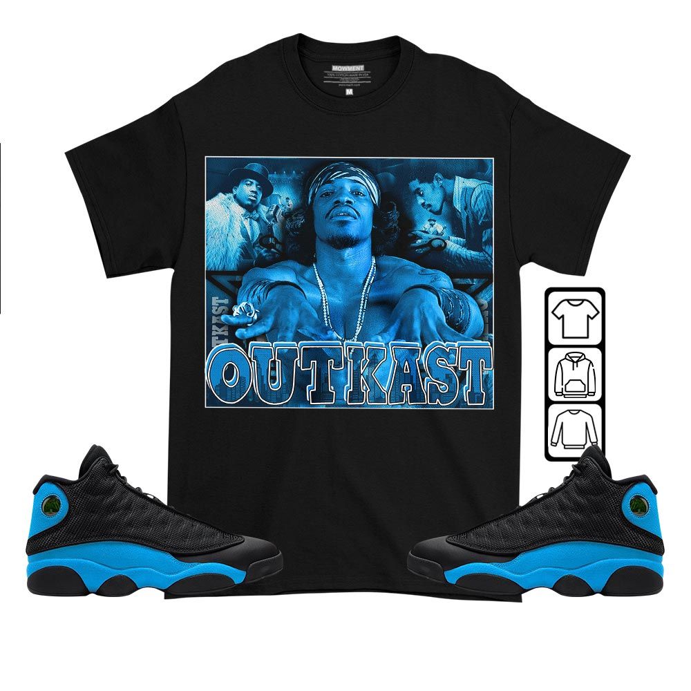 OutKast Sneaker Shirt Match Black University Blue 13s, Jordan 13 Black University Blue 2022 MKO T-Shirt OutKast Sneaker Shirt Match Black University Blue 13s, Jordan 13 Black University Blue 2022 MKO T-Shirt