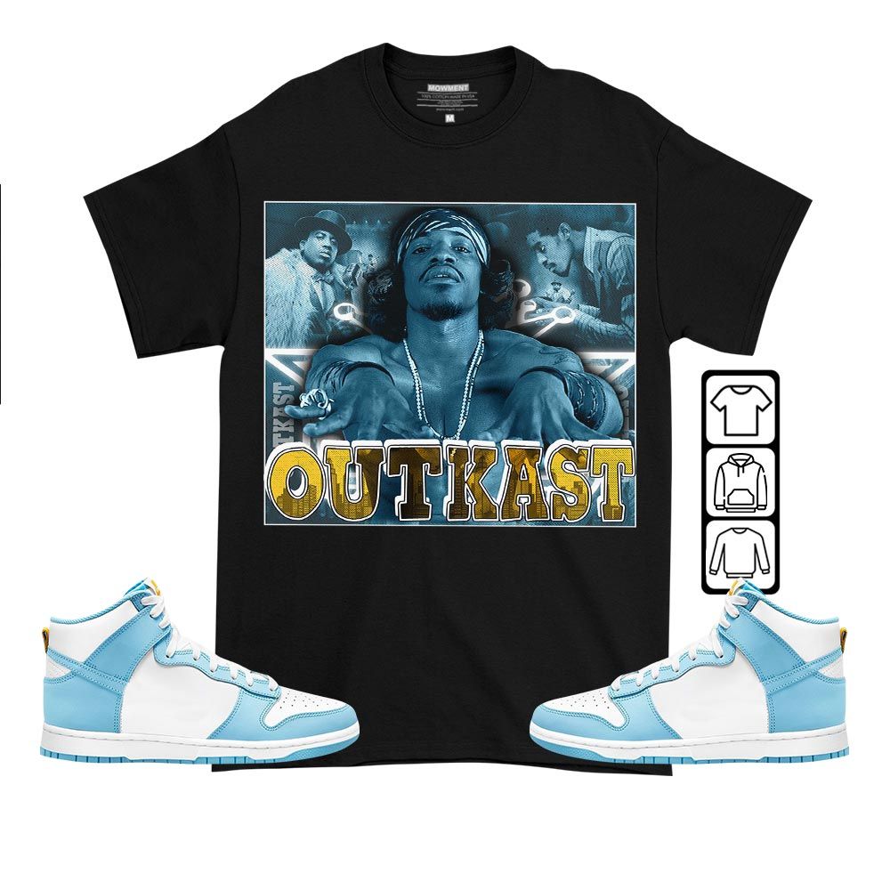 OutKast Sneaker Shirt Match Dunk High Blue Chill, Dunk High Homer Simpson MKO T-Shirt OutKast Sneaker Shirt Match Dunk High Blue Chill, Dunk High Homer Simpson MKO T-Shirt