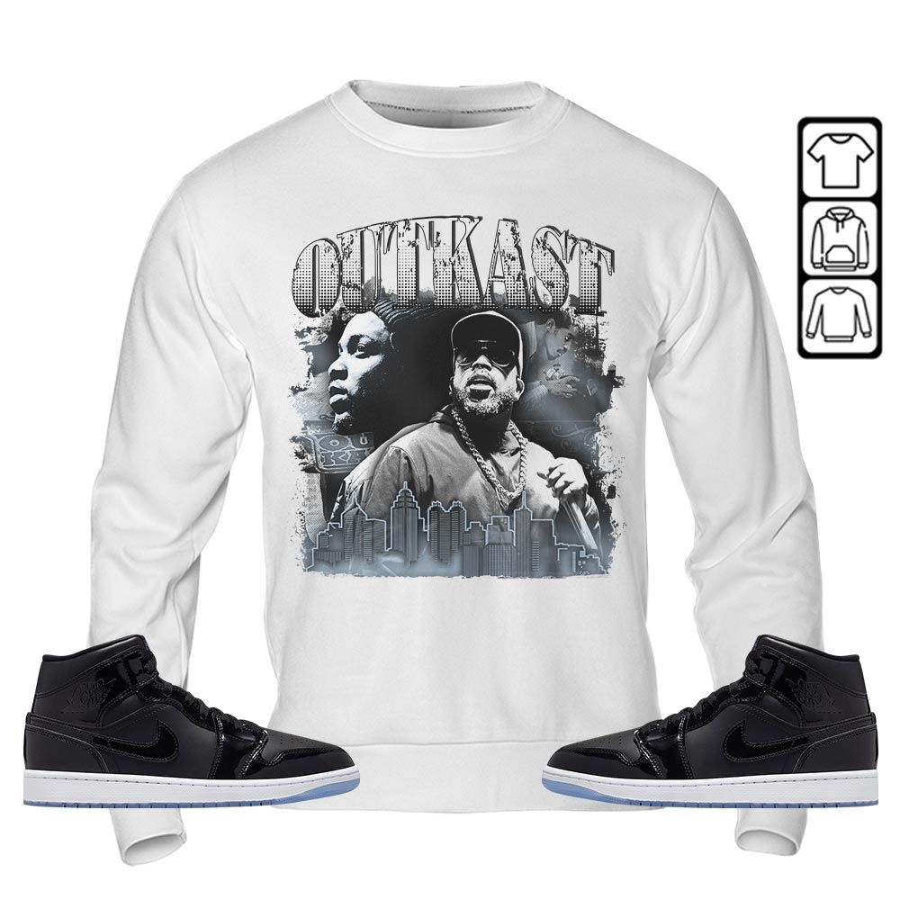 Outkast1 Sneaker Shirt Match Space Jam 1s, Jordan 1 Mid Space Jam MKO Sweatshirt Outkast1 Sneaker Shirt Match Space Jam 1s, Jordan 1 Mid Space Jam MKO Sweatshirt