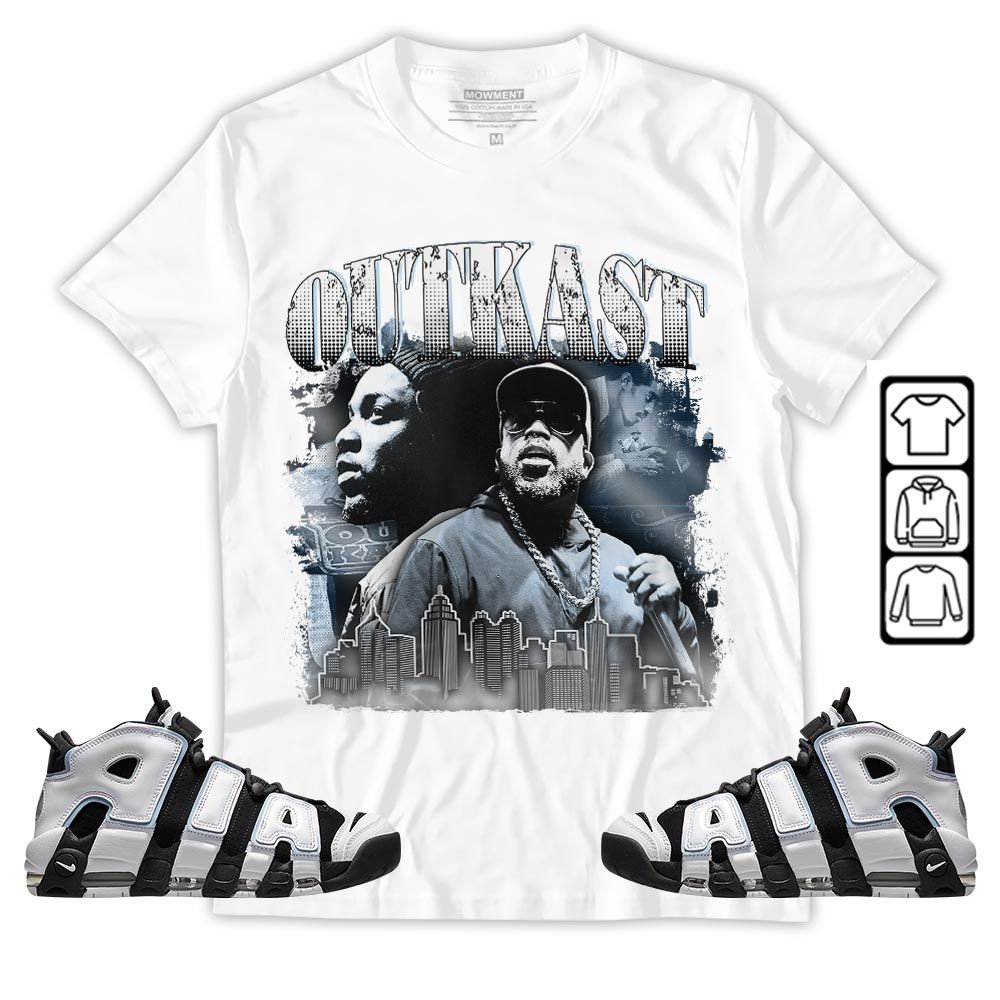 Outkast1 Sneaker Shirt Match Uptempo Cobalt Bliss, Air More Uptempo Cobalt Bliss MKO Sweatshirt