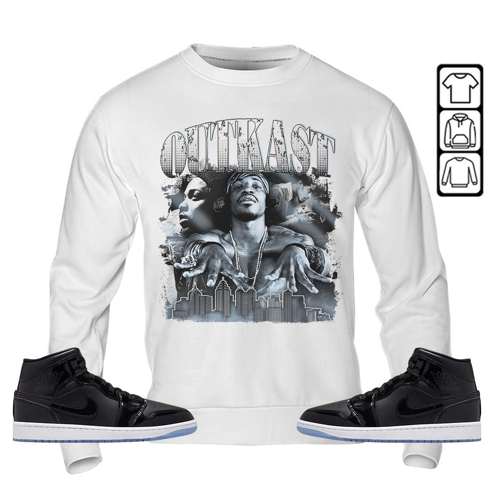 Outkast2 Sneaker Shirt Match Space Jam 1s, Jordan 1 Mid Space Jam MKO Sweatshirt Outkast2 Sneaker Shirt Match Space Jam 1s, Jordan 1 Mid Space Jam MKO Sweatshirt