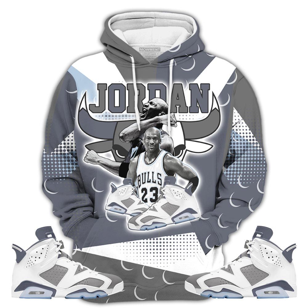P01Hd Bull Jordan Sneaker Shirt Match Retro Cool Grey 6S, Jordan 6 Cool Grey Hoodie Sweatshirt Tee All Over Print MKO Shirt