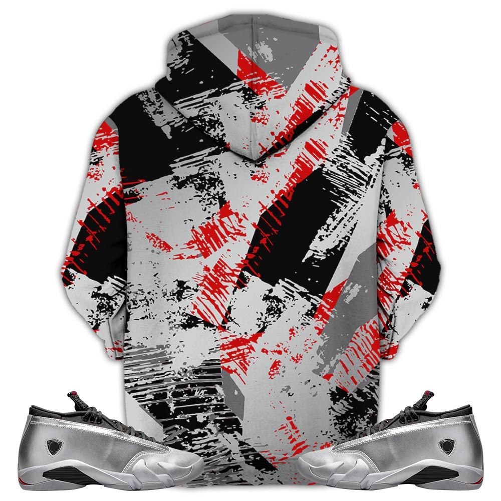 P02Hd Bull Jordan Sneaker Shirt Match 14 Low Metallic Silver, Jordan 14 Metallic Silver Hoodie Sweatshirt Tee All Over Print MKO Shirt