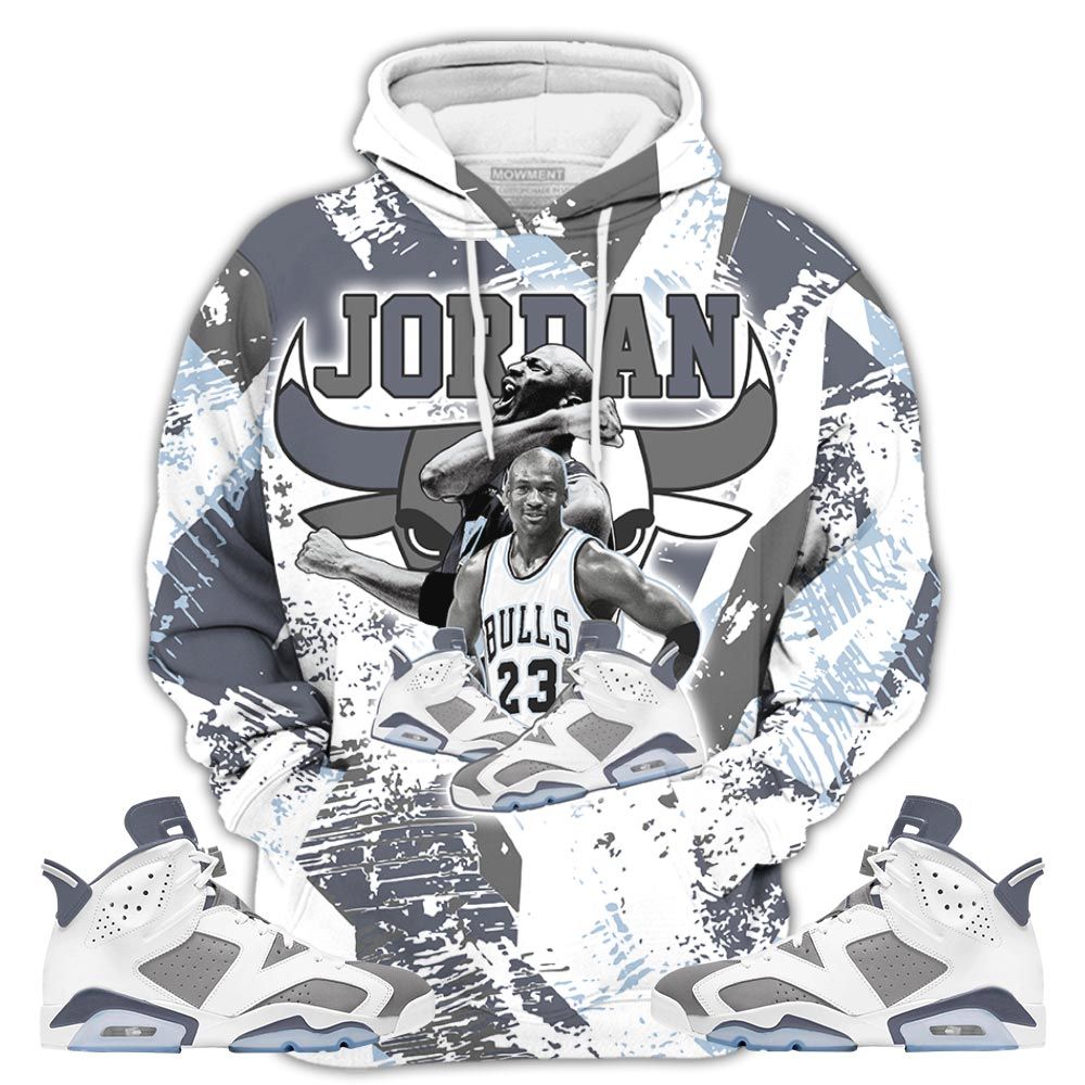 P02Hd Bull Jordan Sneaker Shirt Match Retro Cool Grey 6S, Jordan 6 Cool Grey Hoodie Sweatshirt Tee All Over Print MKO Shirt