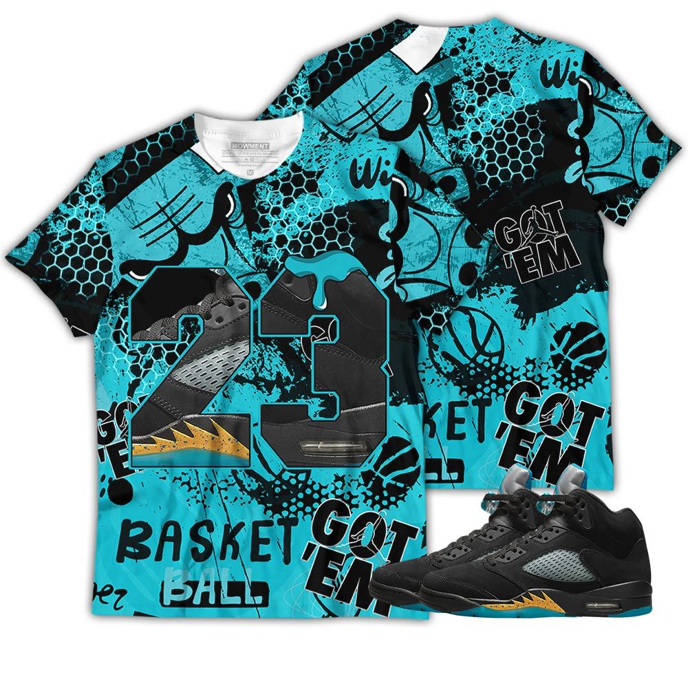 Pattern Design Number 23 Sneaker Shirt Match 2023 Retro Aqua 5S, Jordan 5 Aqua Hoodie Sweatshirt Tee All Over Print MKO Shirt Pattern Design Number 23 Sneaker Shirt Match 2023 Retro Aqua 5S, Jordan 5 Aqua Hoodie Sweatshirt Tee All Over Print MKO Shirt