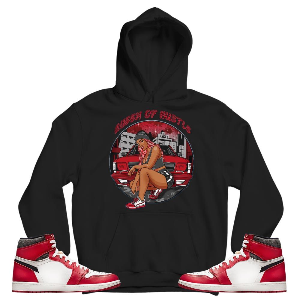 Queen Of Hustle 90s Sneaker Shirt Match High OG Chicago 1s, Jordan 1 Lost Found Chicago MKO T-Shirt