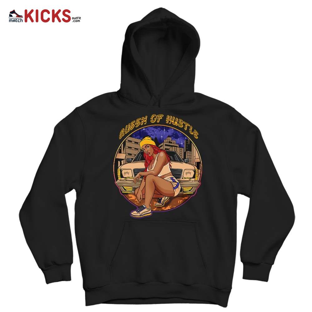 Queen Of Hustle 90s Sneaker Shirt Match Vachetta Tan 7s, Jordan 7 SE Afrobeats MKO T-Shirt Queen Of Hustle 90s Sneaker Shirt Match Vachetta Tan 7s, Jordan 7 SE Afrobeats MKO T-Shirt