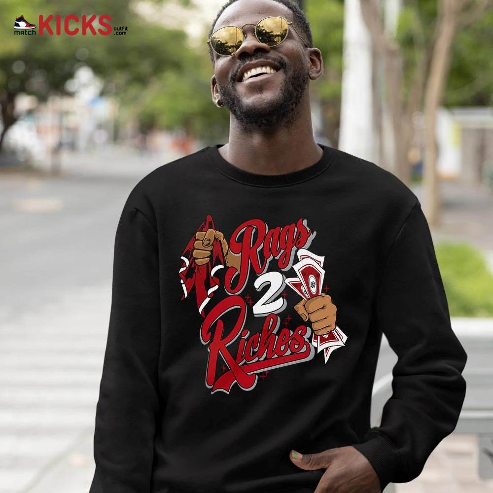 Rag 2 Riches Sneaker Shirt Match 2 Chicago Varsity Red, Jordan Retro 2 Chicago MKO T-Shirt Rag 2 Riches Sneaker Shirt Match 2 Chicago Varsity Red, Jordan Retro 2 Chicago MKO T-Shirt