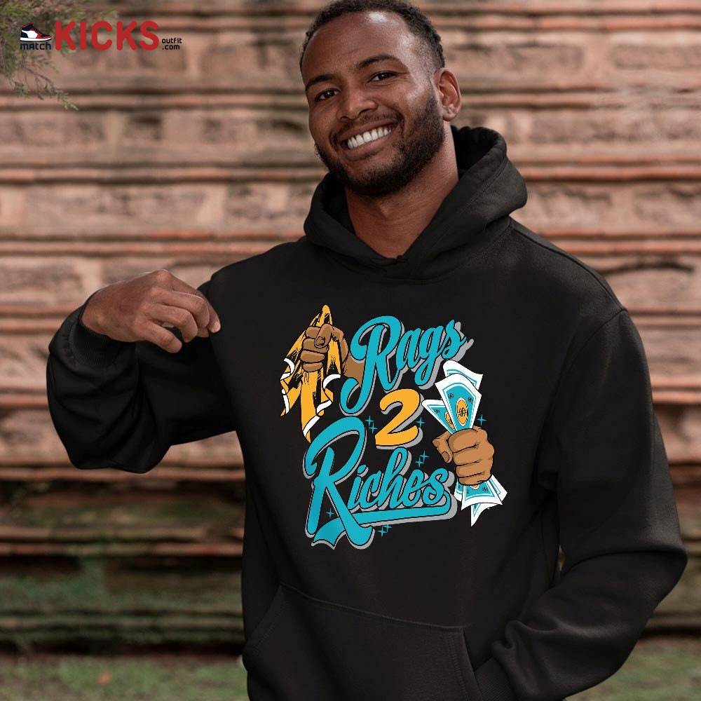 Rag 2 Riches Sneaker Shirt Match 2023 Retro Aqua 5s, Jordan 5 Aqua MKO T-Shirt Rag 2 Riches Sneaker Shirt Match 2023 Retro Aqua 5s, Jordan 5 Aqua MKO T-Shirt