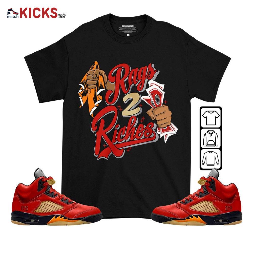 Rag 2 Riches Sneaker Shirt Match 5 Dunk On Mars, Jordan 5 Mars For Her MKO T-Shirt