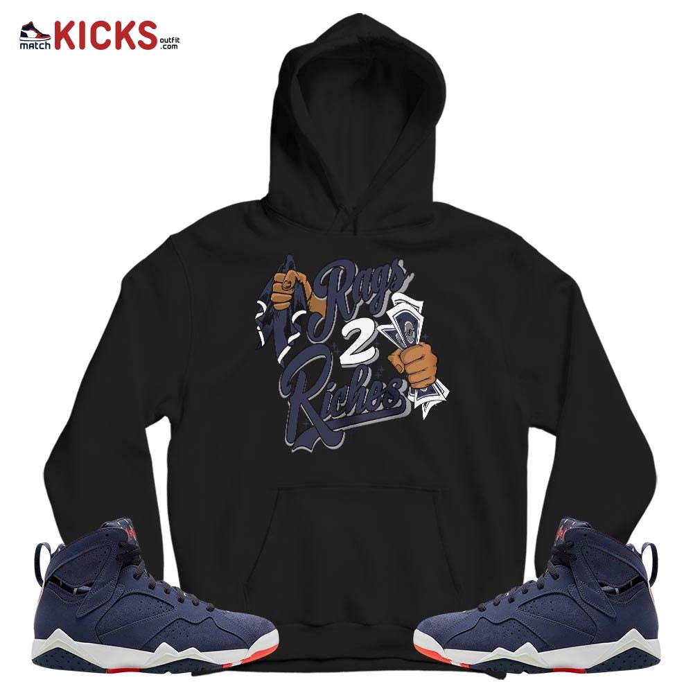 Rag 2 Riches Sneaker Shirt Match 7 Neutral Indigo, Jordan 7 Quai 54 MKO T-Shirt Rag 2 Riches Sneaker Shirt Match 7 Neutral Indigo, Jordan 7 Quai 54 MKO T-Shirt