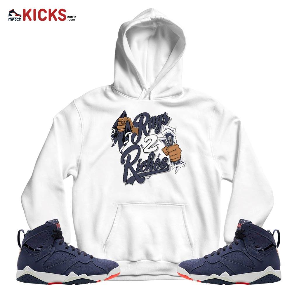 Rag 2 Riches Sneaker Shirt Match 7 Neutral Indigo, Jordan 7 Quai 54 MKO T-Shirt Rag 2 Riches Sneaker Shirt Match 7 Neutral Indigo, Jordan 7 Quai 54 MKO T-Shirt