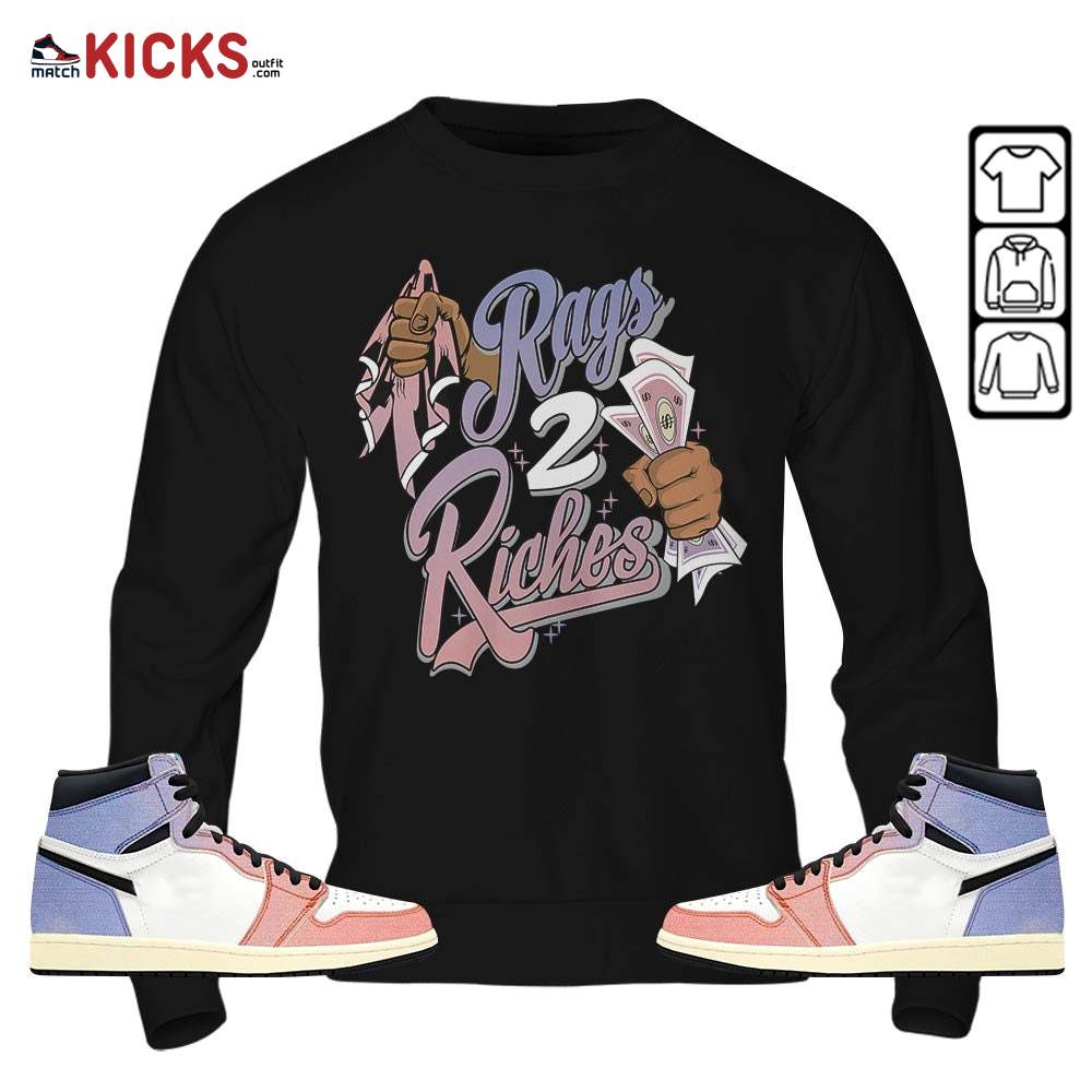 Rag 2 Riches Sneaker Shirt Match Retro Skyline 1s, Jordan 1 High OG Skyline MKO Sweatshirt Rag 2 Riches Sneaker Shirt Match Retro Skyline 1s, Jordan 1 High OG Skyline MKO Sweatshirt