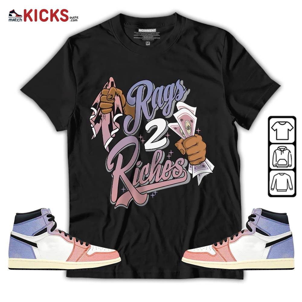 Rag 2 Riches Sneaker Shirt Match Retro Skyline 1s, Jordan 1 High OG Skyline MKO T-Shirt