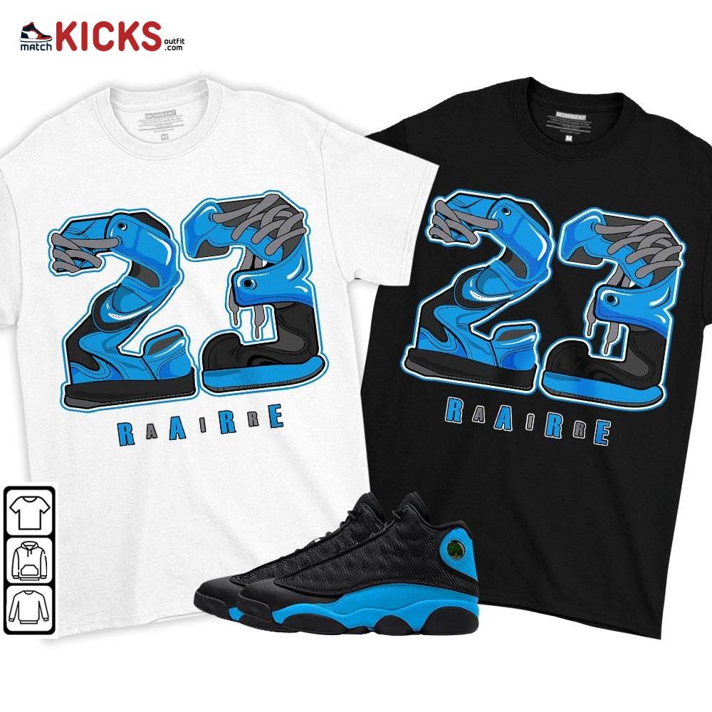 Rare Air 23 Sneaker Shirt Match Black University Blue 13s, Jordan 13 Black University Blue 2022 MKO T-Shirt Rare Air 23 Sneaker Shirt Match Black University Blue 13s, Jordan 13 Black University Blue 2022 MKO T-Shirt