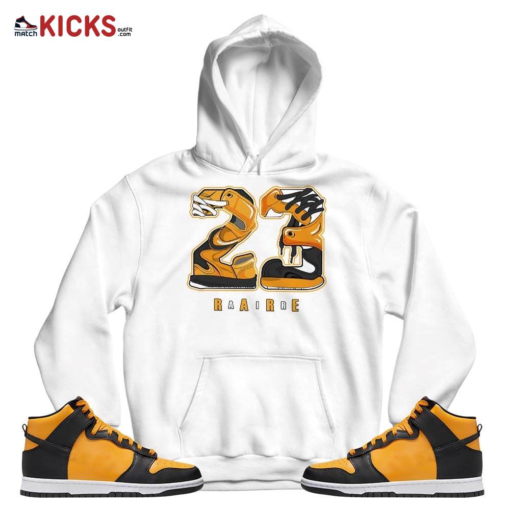 Rare Air 23 Sneaker Shirt Match Dunk Reverse Goldenrod, Dunk High Bruce Lee MKO T-Shirt Rare Air 23 Sneaker Shirt Match Dunk Reverse Goldenrod, Dunk High Bruce Lee MKO T-Shirt