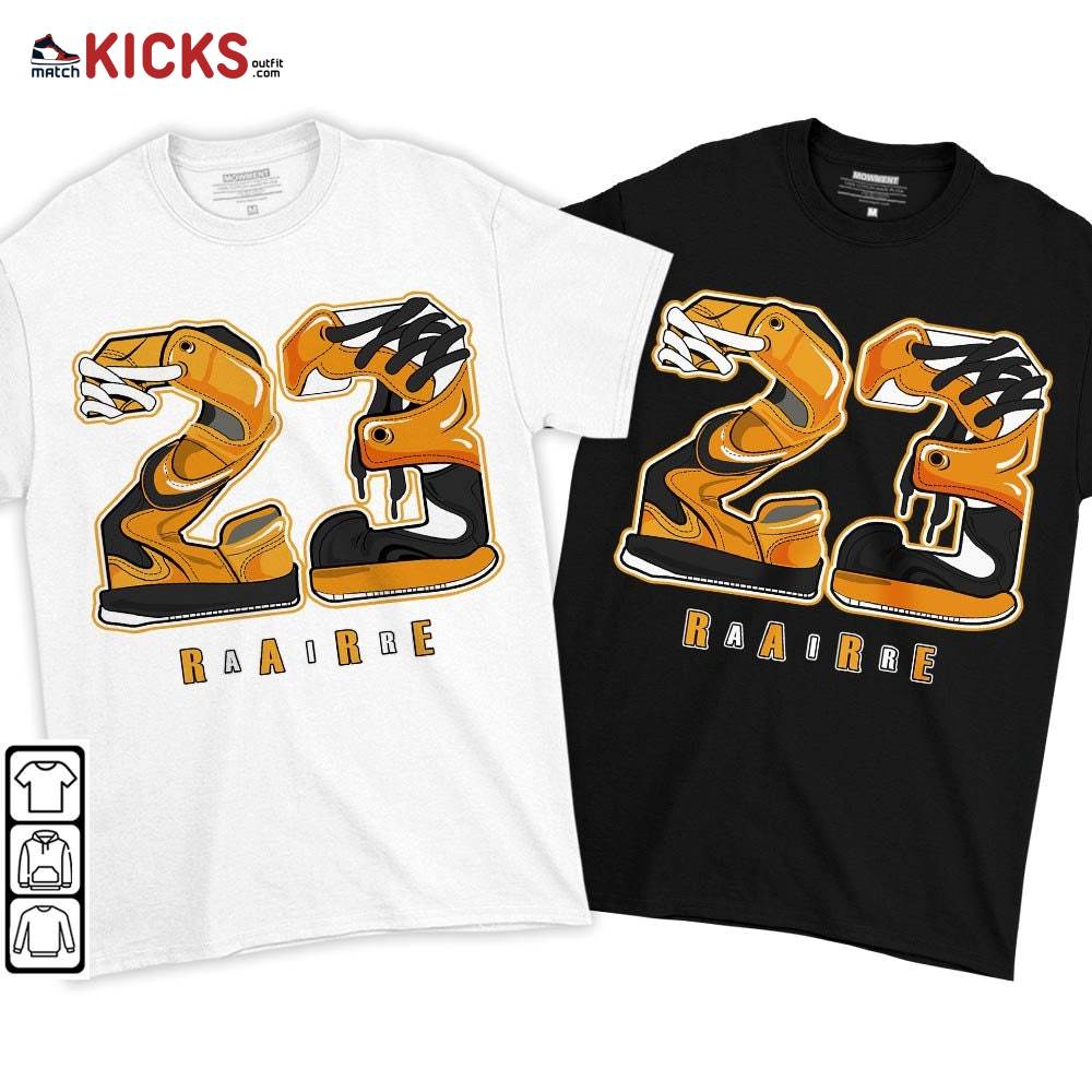 Rare Air 23 Sneaker Shirt Match Dunk Reverse Goldenrod, Dunk High Bruce Lee MKO T-Shirt Rare Air 23 Sneaker Shirt Match Dunk Reverse Goldenrod, Dunk High Bruce Lee MKO T-Shirt