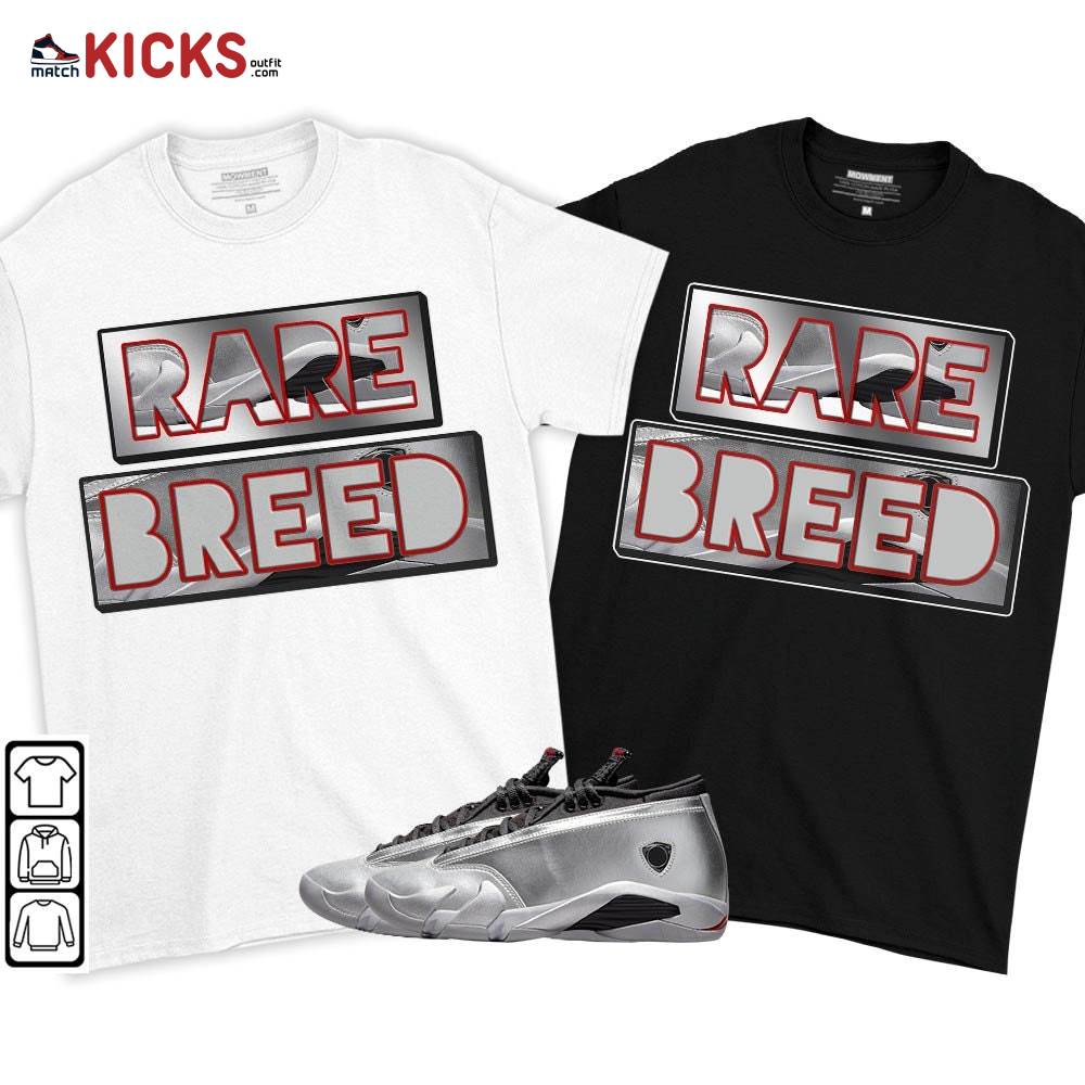 Rare Breed Sneaker Shirt Match 14 Low Metallic Silver, Jordan 14 Metallic Silver MKO T-Shirt