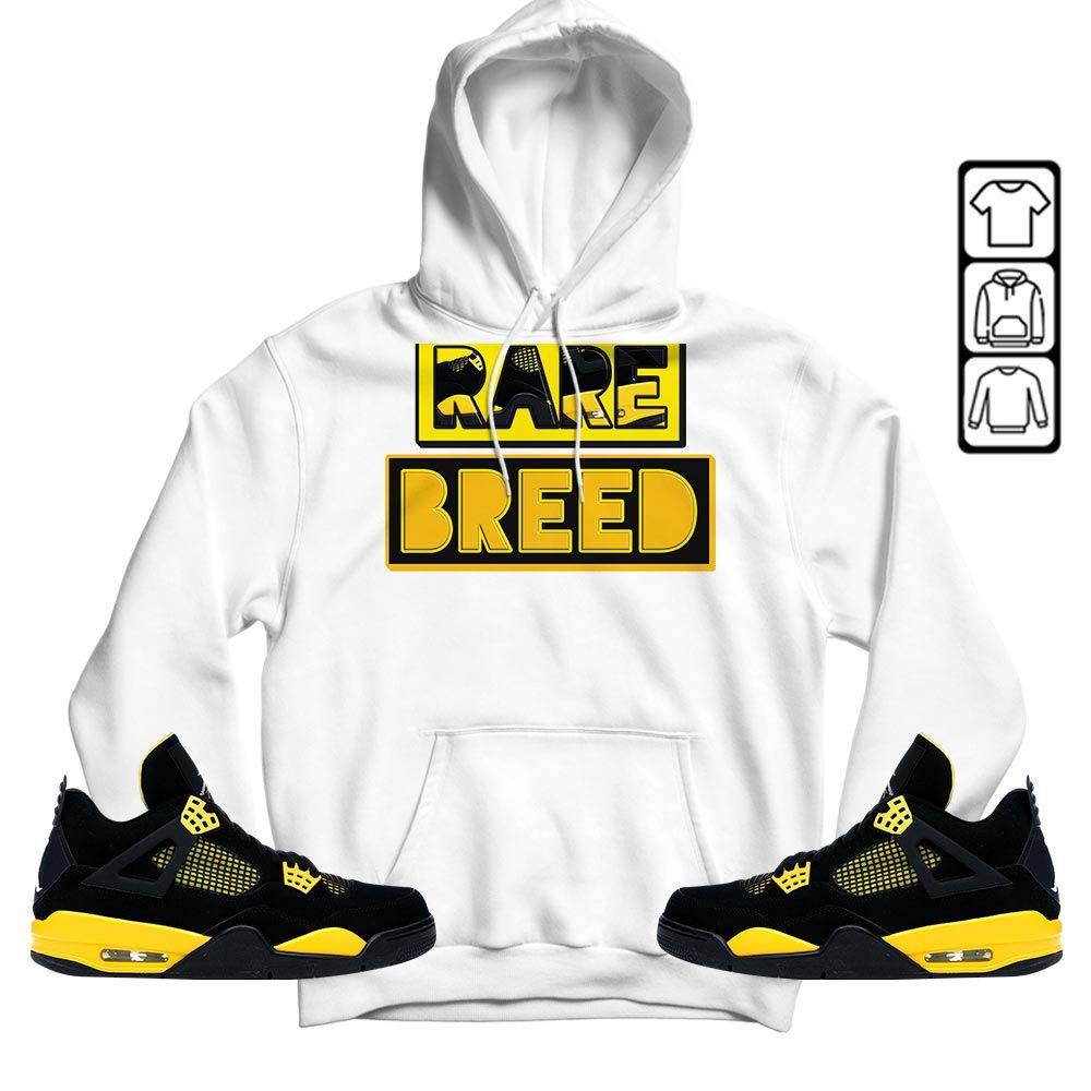 Rare Breed Sneaker Shirt Match 2023 Thunder 4s, Jordan Retro 4 Thunder MKO T-Shirt