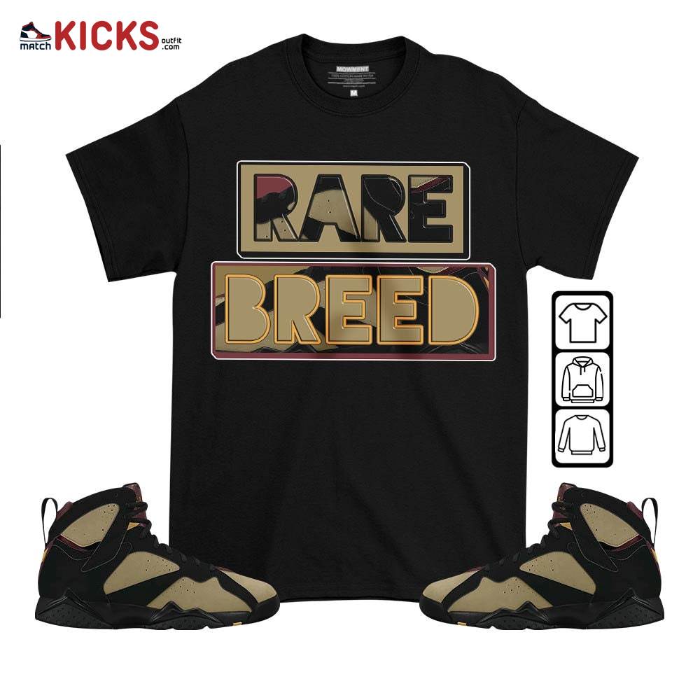 Rare Breed Sneaker Shirt Match Black Cherrywood 7s, Jordan 7 Black Olive MKO T-Shirt