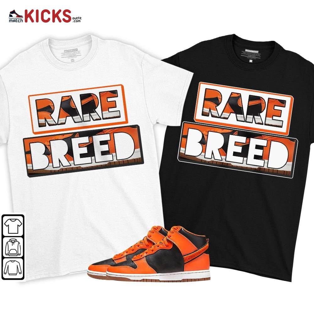 Rare Breed Sneaker Shirt Match Dunk Black Orange, Dunk High GS Safety Orange MKO T-Shirt Rare Breed Sneaker Shirt Match Dunk Black Orange, Dunk High GS Safety Orange MKO T-Shirt