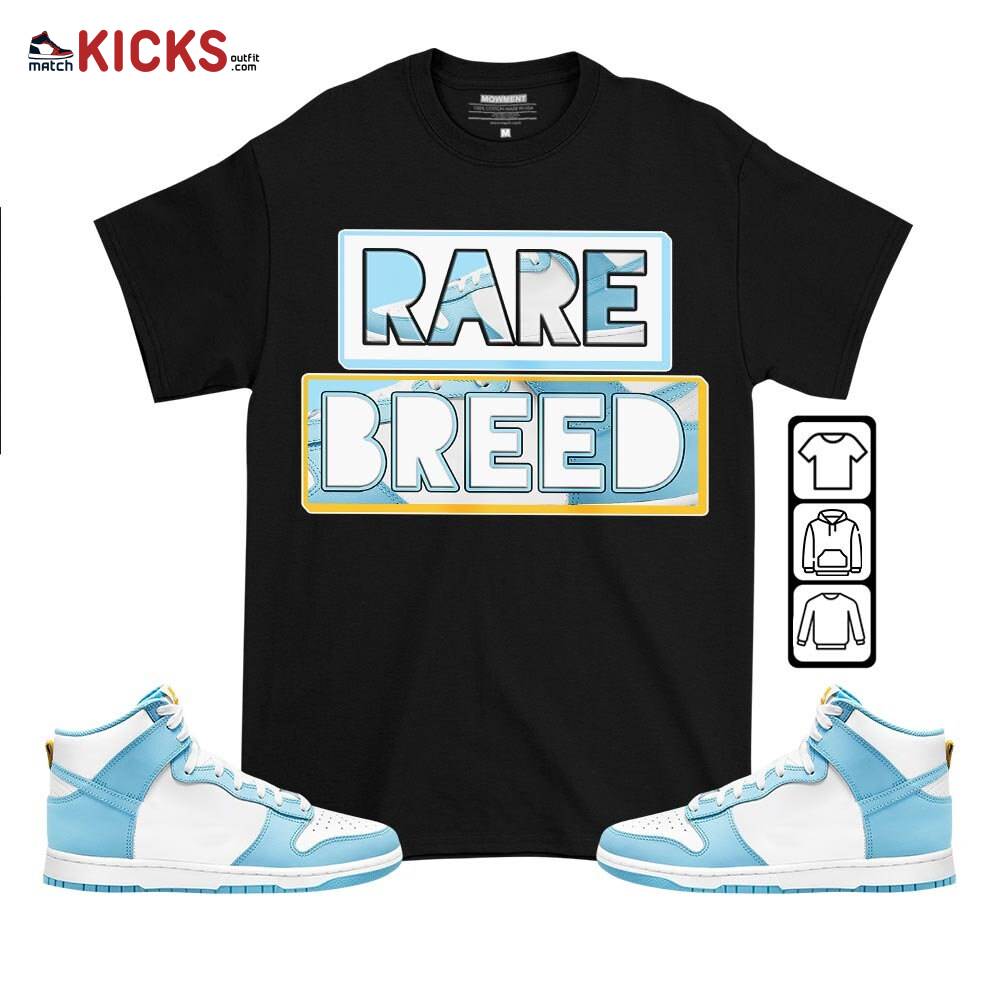 Rare Breed Sneaker Shirt Match Dunk High Blue Chill, Dunk High Homer Simpson MKO T-Shirt