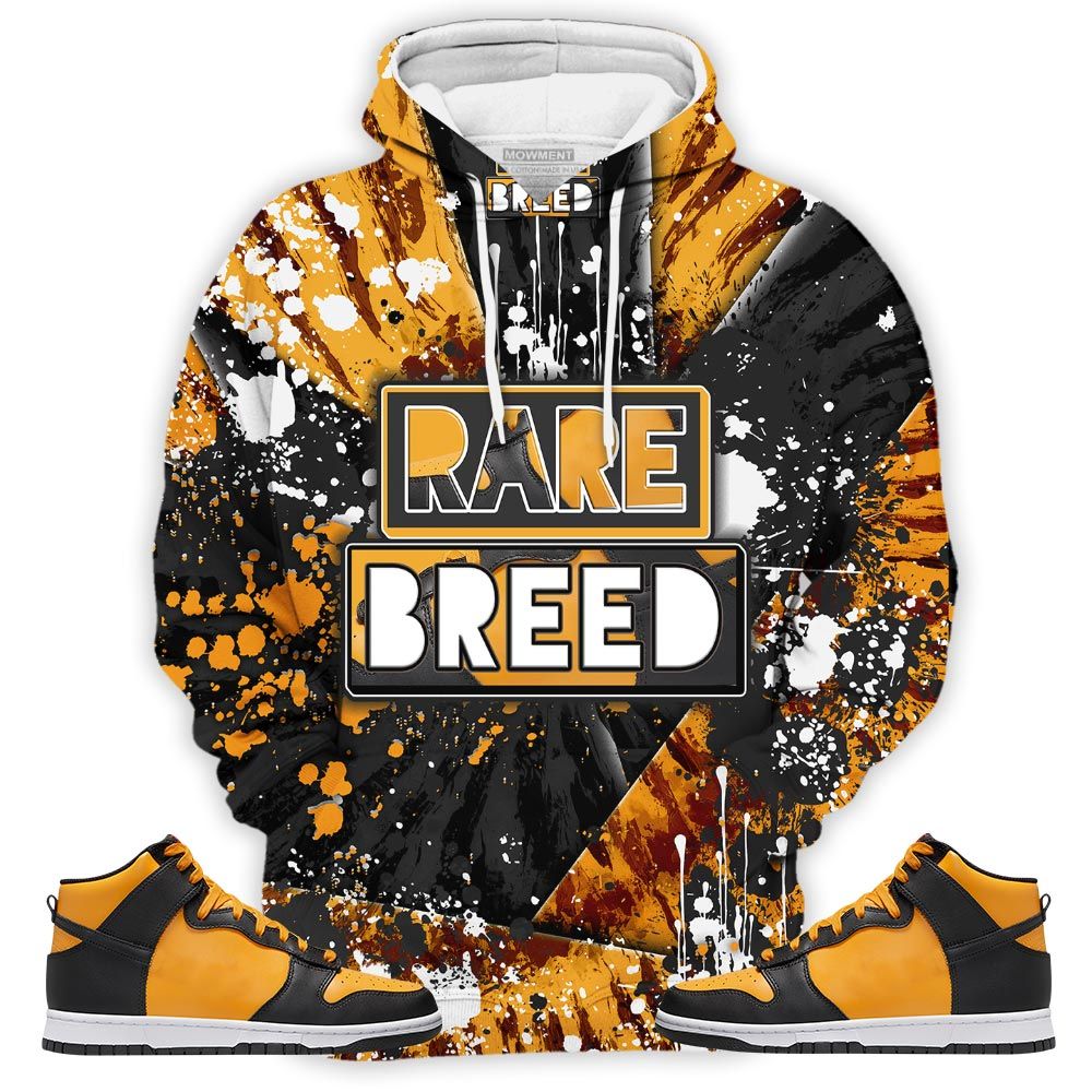 Rare Breed Sneaker Shirt Match Dunk Reverse Goldenrod, Dunk High Bruce Lee Hoodie Sweatshirt Tee All Over Print MKO Shirt