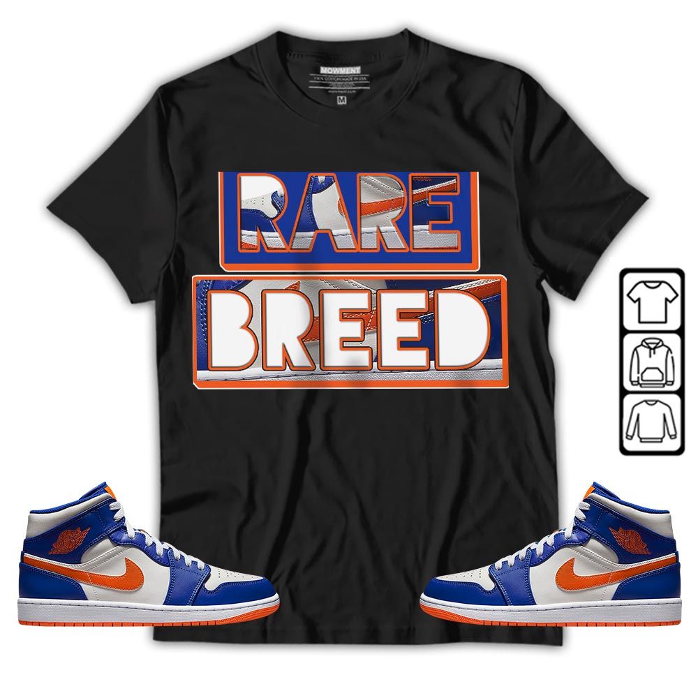 Rare Breed Sneaker Shirt Match Mid Knicks 1s, Jordan 1 Mid Knicks MKO T-Shirt Rare Breed Sneaker Shirt Match Mid Knicks 1s, Jordan 1 Mid Knicks MKO T-Shirt