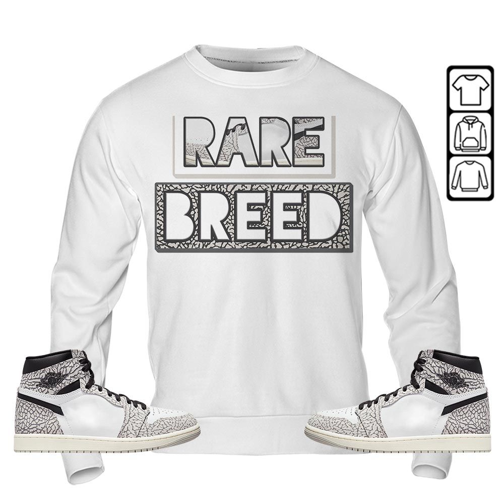 Rare Breed Sneaker Shirt Match OG Elephant 1s, Jordan 1 White Cement MKO T-Shirt Rare Breed Sneaker Shirt Match OG Elephant 1s, Jordan 1 White Cement MKO T-Shirt
