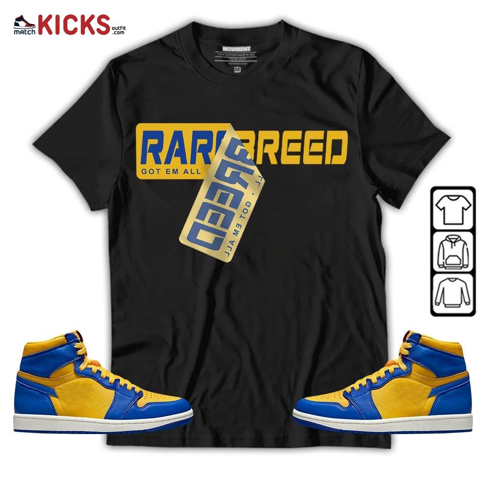 Rare Breed Sticker Sneaker Shirt Match 2023 Laney 1s, Jordan 1 Retro High Laney MKO T-Shirt