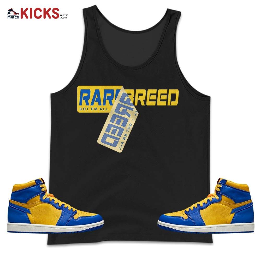Rare Breed Sticker Sneaker Shirt Match 2023 Laney 1s, Jordan 1 Retro High Laney MKO Tank Top