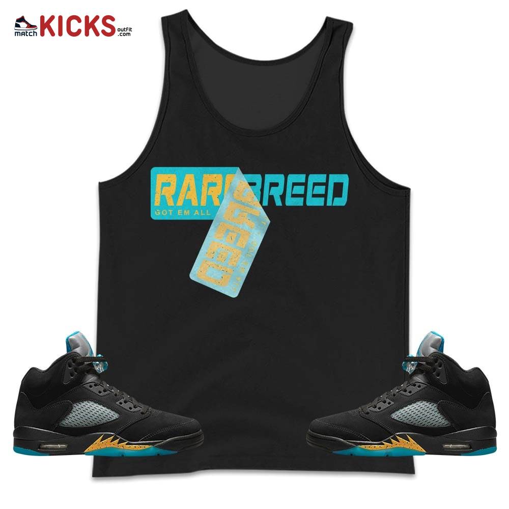 Rare Breed Sticker Sneaker Shirt Match 2023 Retro Aqua 5s, Jordan 5 Aqua MKO Tank Top Rare Breed Sticker Sneaker Shirt Match 2023 Retro Aqua 5s, Jordan 5 Aqua MKO Tank Top