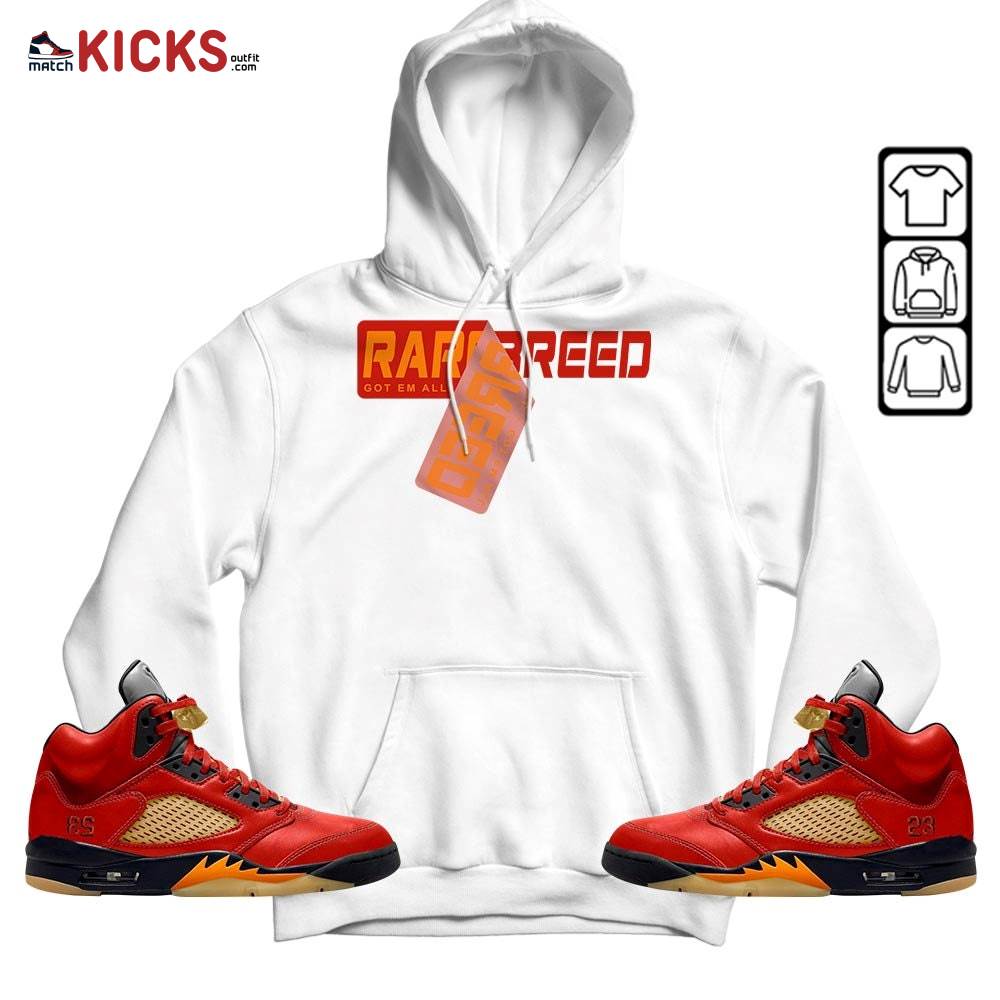 Rare Breed Sticker Sneaker Shirt Match 5 Dunk On Mars, Jordan 5 Mars For Her MKO Hoodie