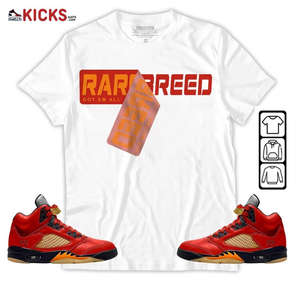 Rare Breed Sticker Sneaker Shirt Match 5 Dunk On Mars, Jordan 5 Mars For Her MKO T-Shirt